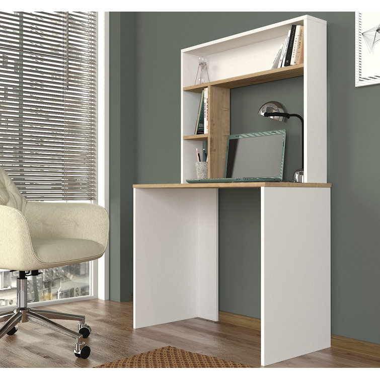 Writing desk deals with bookcase